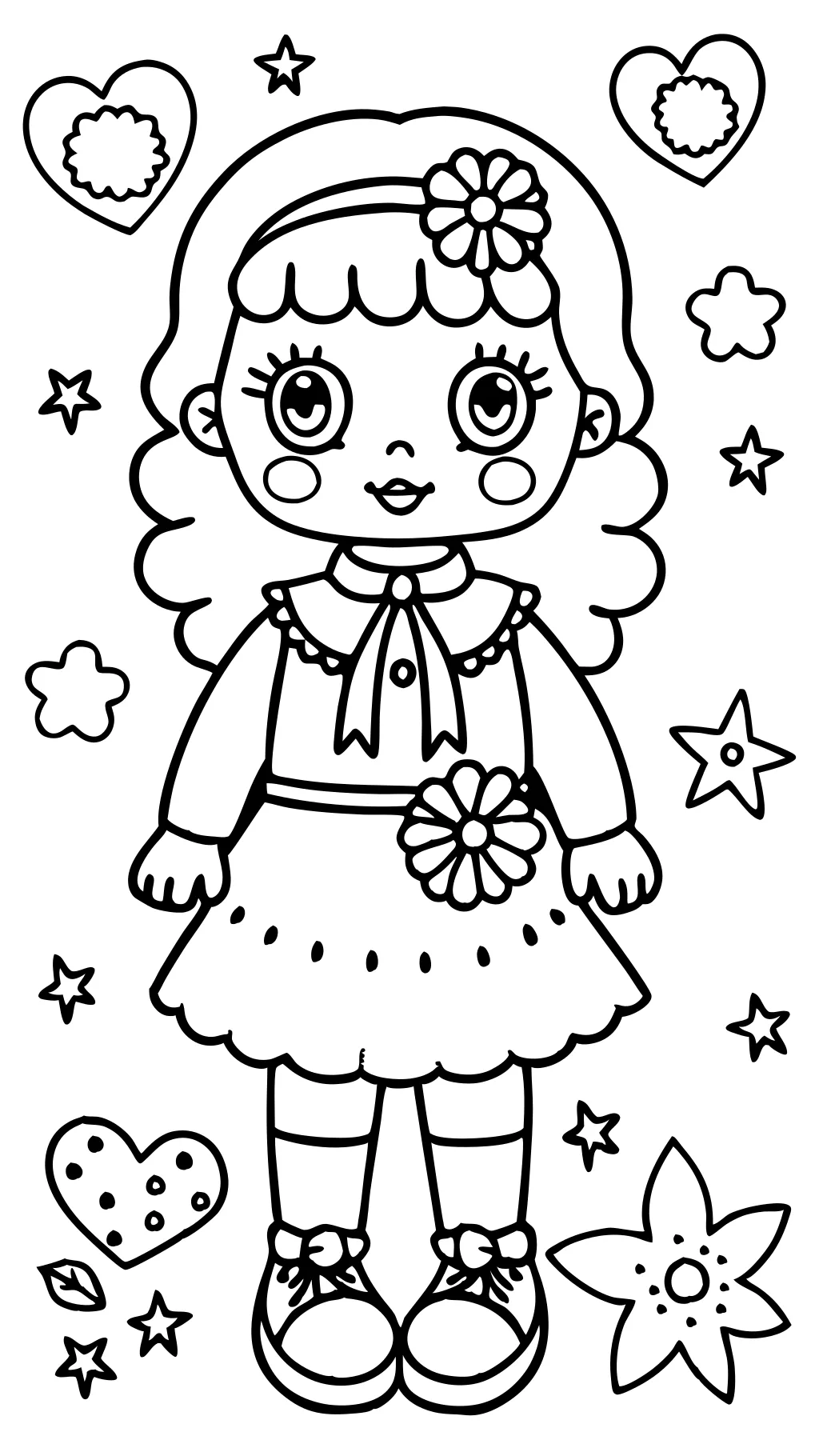 dolls coloring page